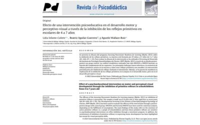 Artículo de Beatriz Aguilar Guerrero sobre los Reflejos Primitivos publicado en ScienceDirect